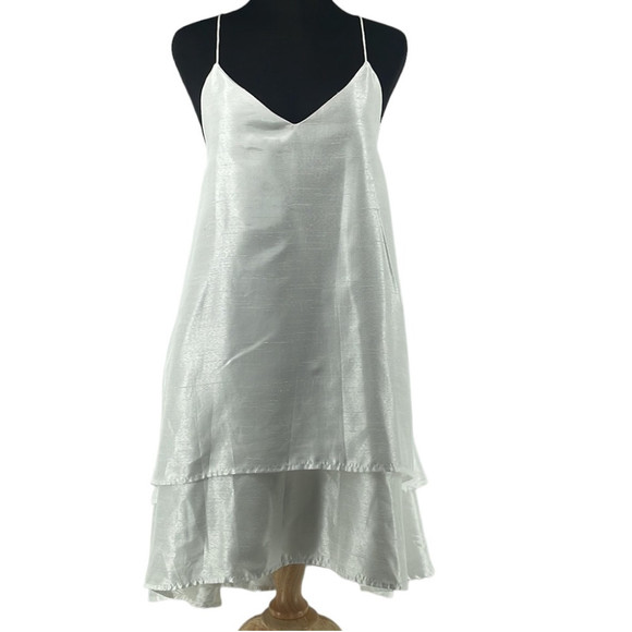 C/MEO Collective New Day Asymmetric Dress White bachelorette bridal shower Sz xs - Picture 4 of 12